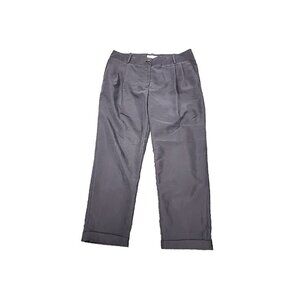 Calvin Klein Modal Pants Straight Leg Trouser Black Mid-Rise Women's 6